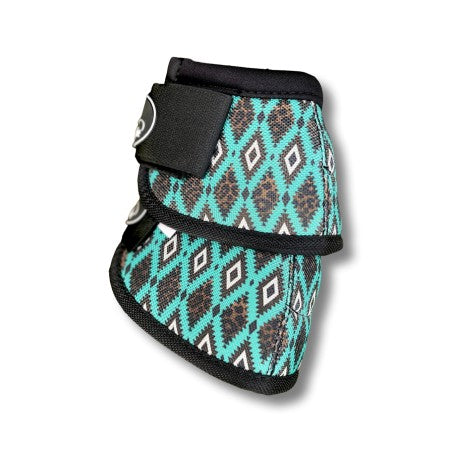 Schulz Equine Teal Leopard Bell Boots