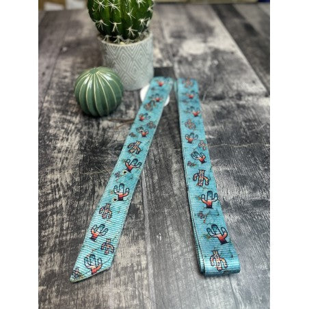 Schulz Equine Turquoise Cactus Latigo/Off Billet Set