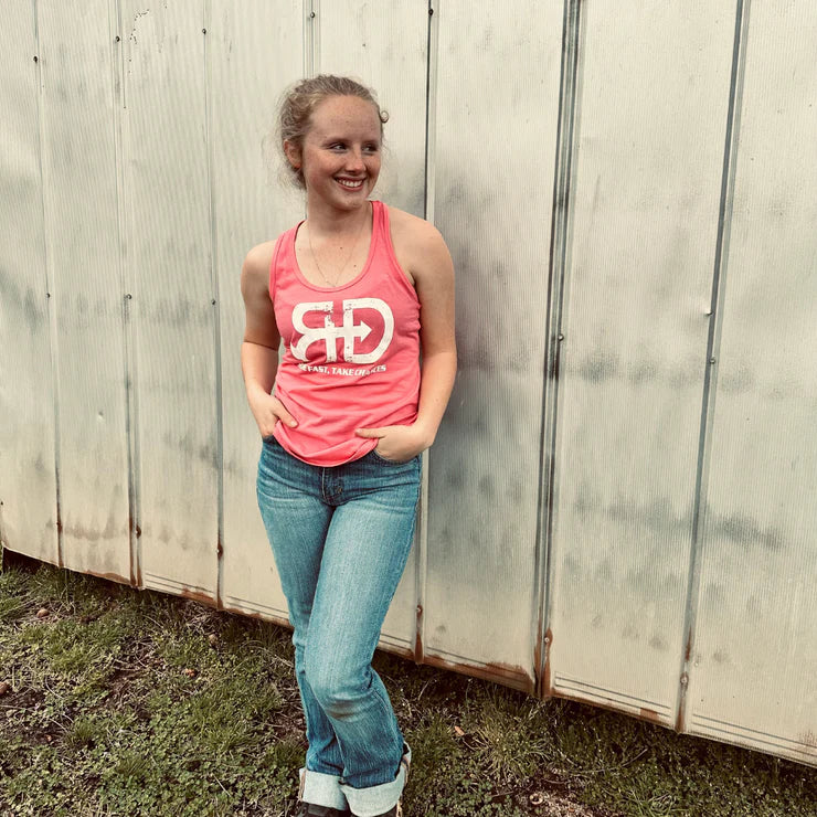 Rocket Donkey Pink Cotton Tank Top