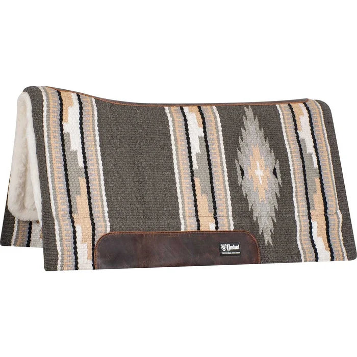 Cashel Performance Blanket Top Felt Pad - Steel/Tan