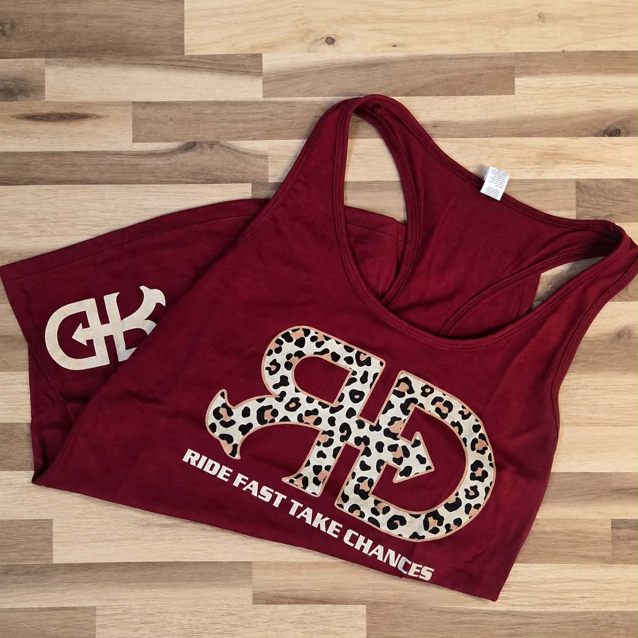 Rocket Donkey Red Cheetah Cotton Tank Top