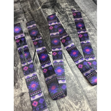 Schulz Equine Purple Aztec Latigo/Off Billet Set