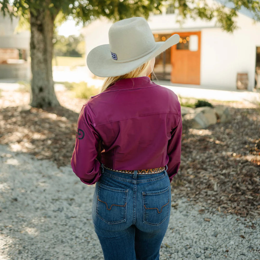 Rocket Donkey Maroon Rodeo Shirt