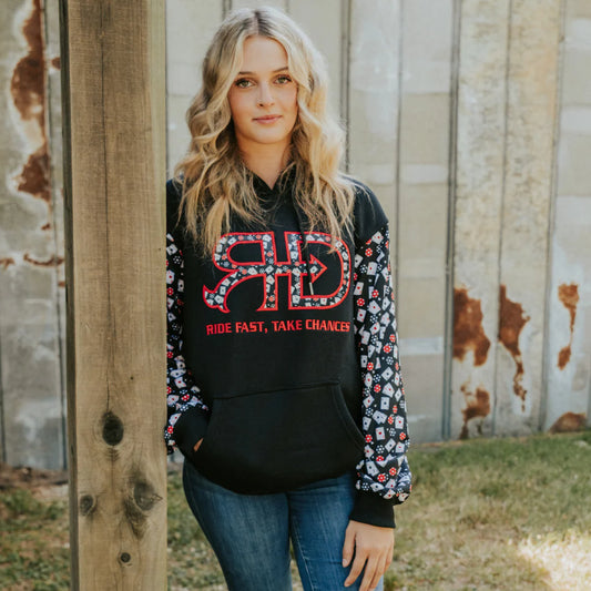 Rocket Donkey Hoodie Black Poker