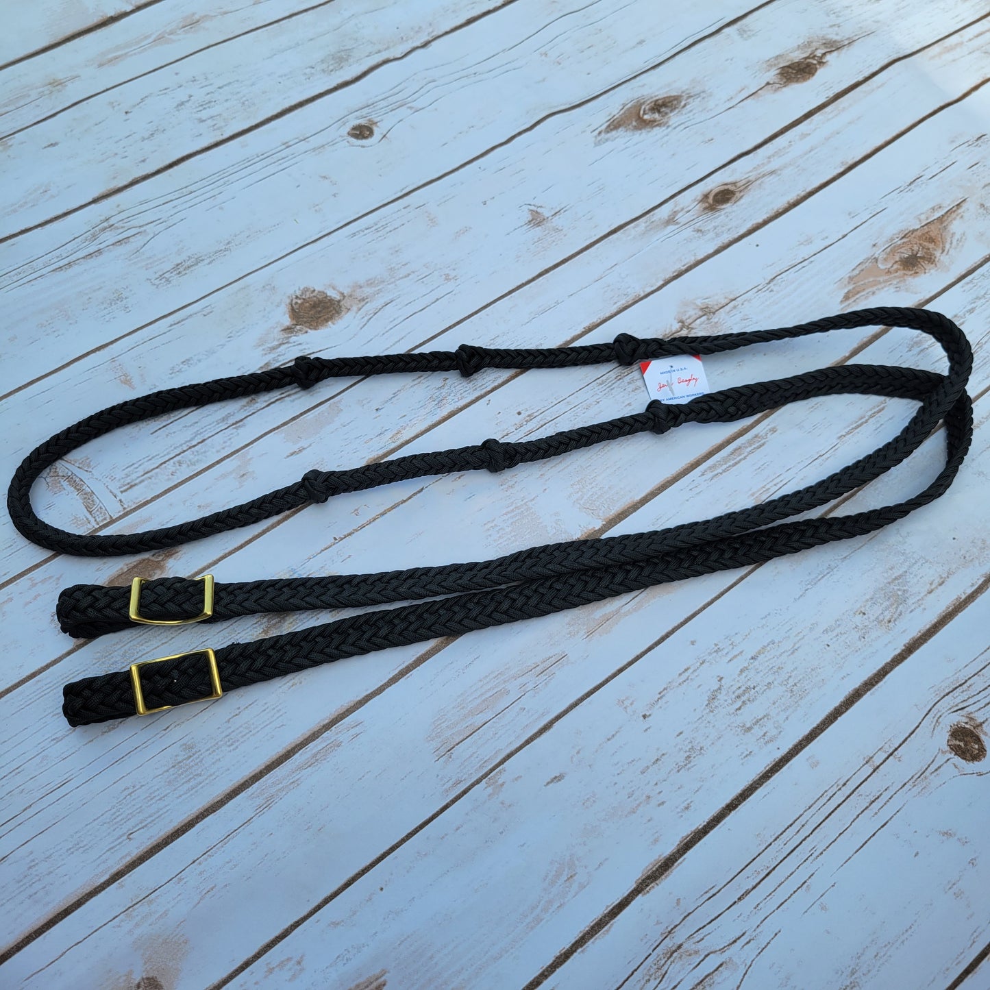 Jerry Beagley Round Braid Knotted Barrel Rein