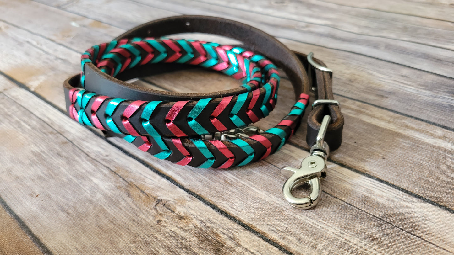 Custom Laced Barrel Reins