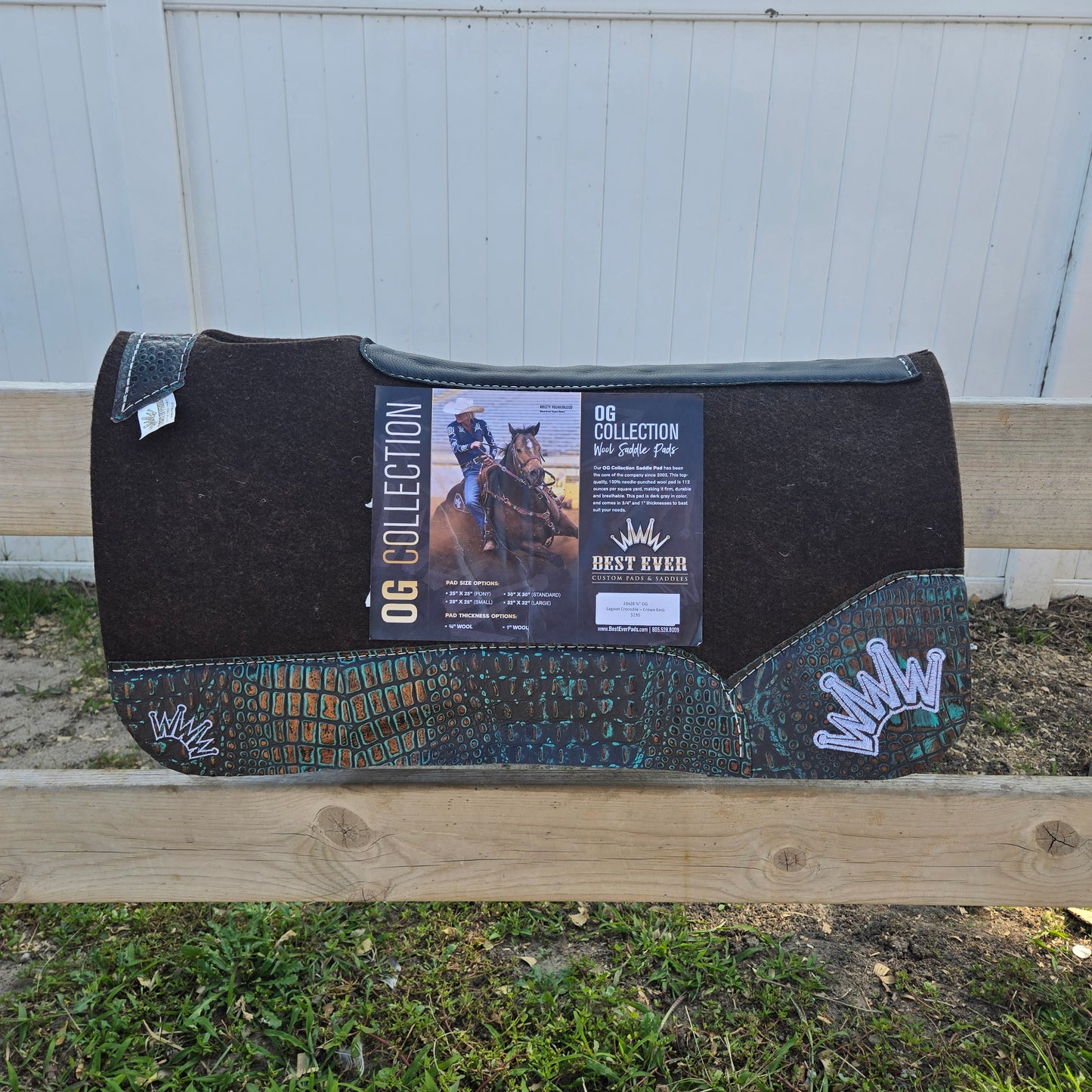 Best Ever OG Wool Lagoon Crocodile Barrel Pad