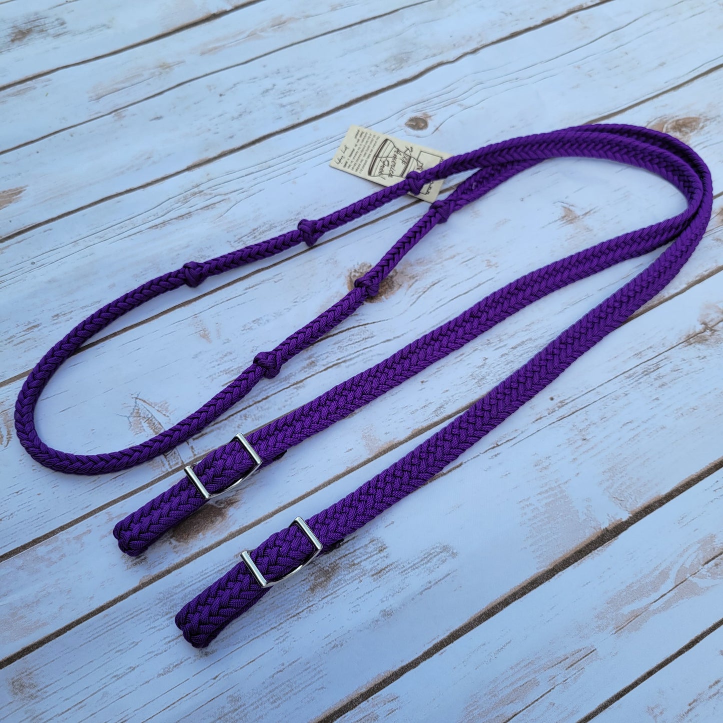 Jerry Beagley Round Braid Knotted Barrel Rein