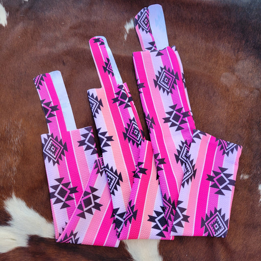 Graceful Creations Pink Aztec Tail Bags