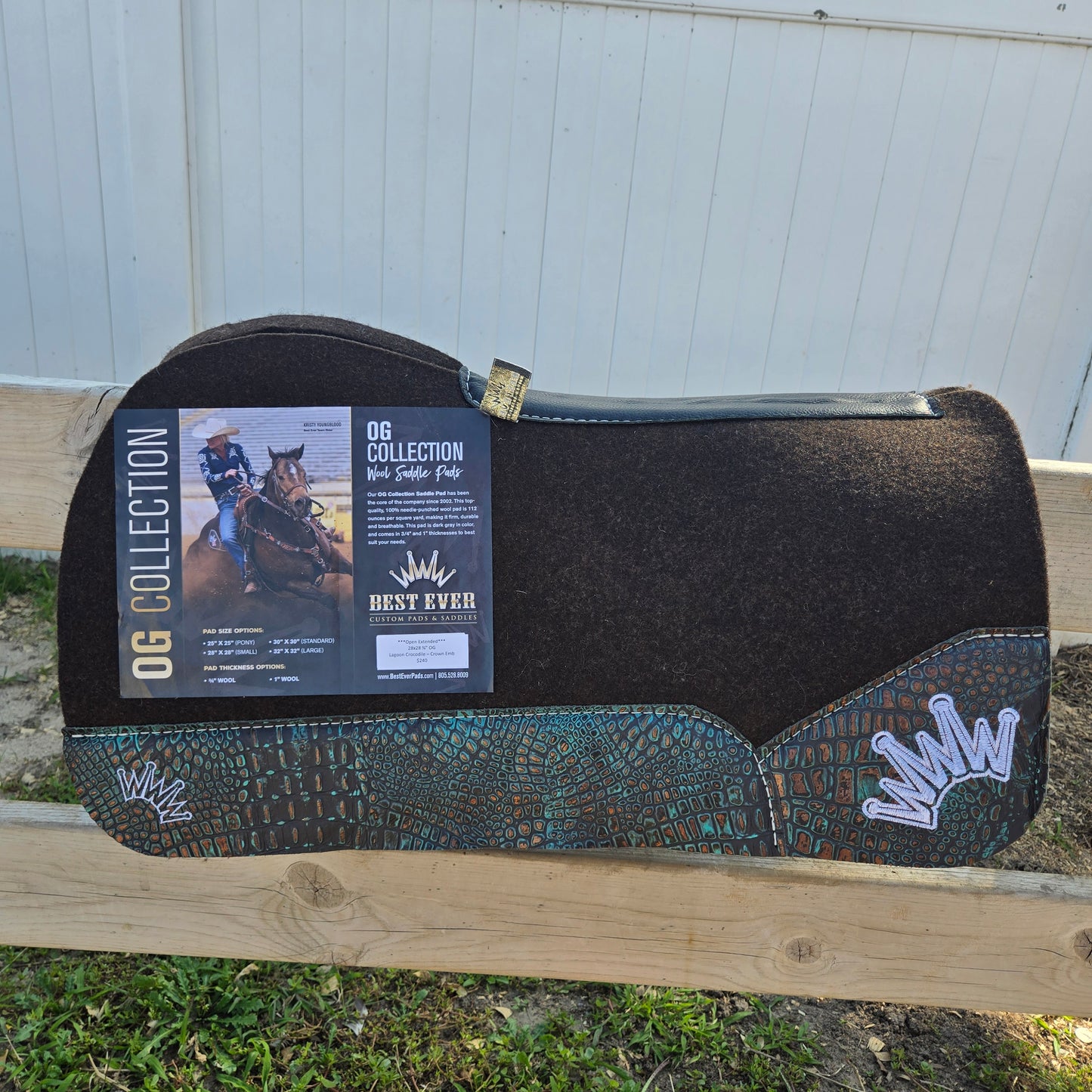 Best Ever OG Wool Open Extended Lagoon Crocodile Barrel Pad