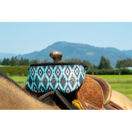 Schulz Equine Teal Aztec Leopard Saddle Pak