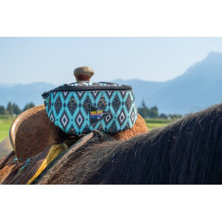 Schulz Equine Teal Aztec Leopard Beat Bag