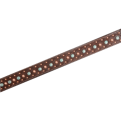 Martin Saddlery Chocolate Floral Roughout with Floral Spots