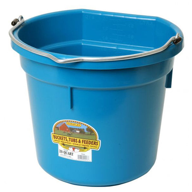 DuraFlex Plastic Flatback Bucket - 20 qt