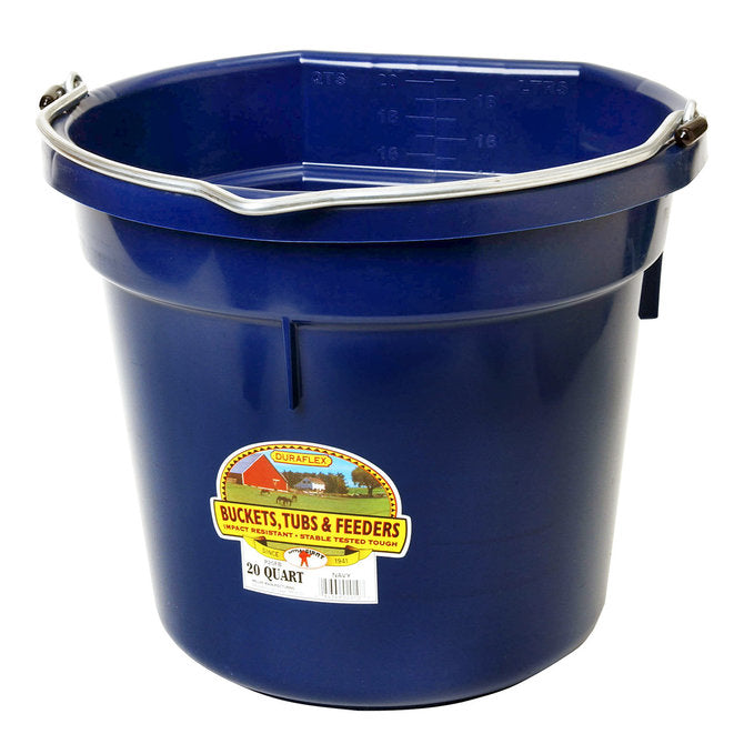 DuraFlex Plastic Flatback Bucket - 20 qt