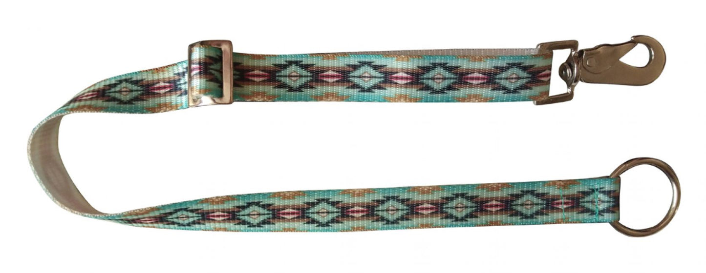 Showman Teal Southwest Print Nylon Bucket Strap