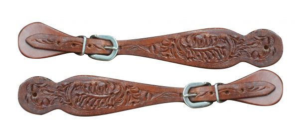 Showman Ladies Floral Tooled Spur Straps