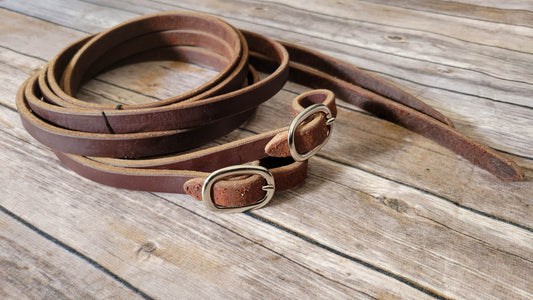 Hot Oiled Herman Oak Buckle End Split Reins