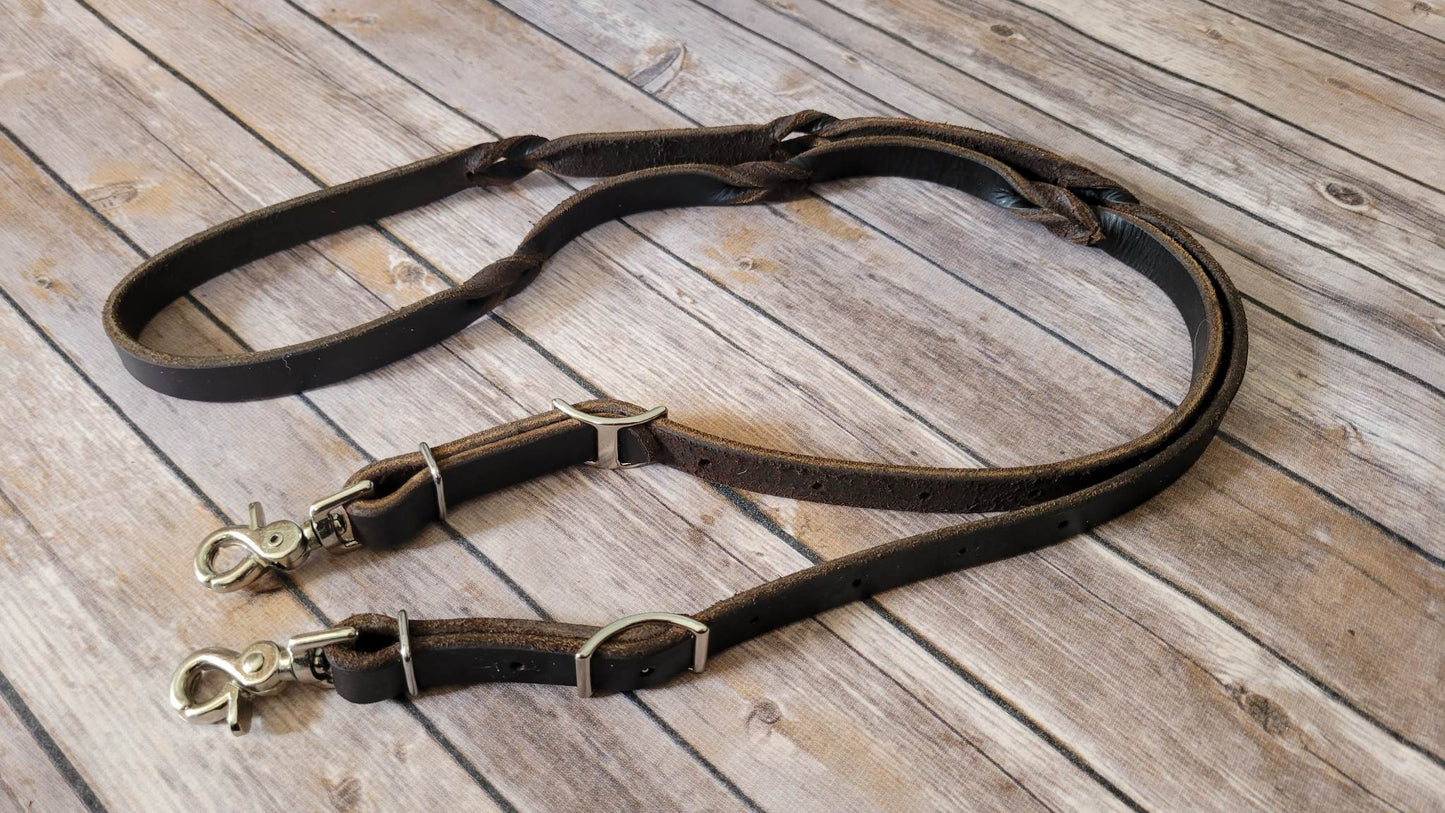 Hot Oiled Chocolate Blood Knot Rein