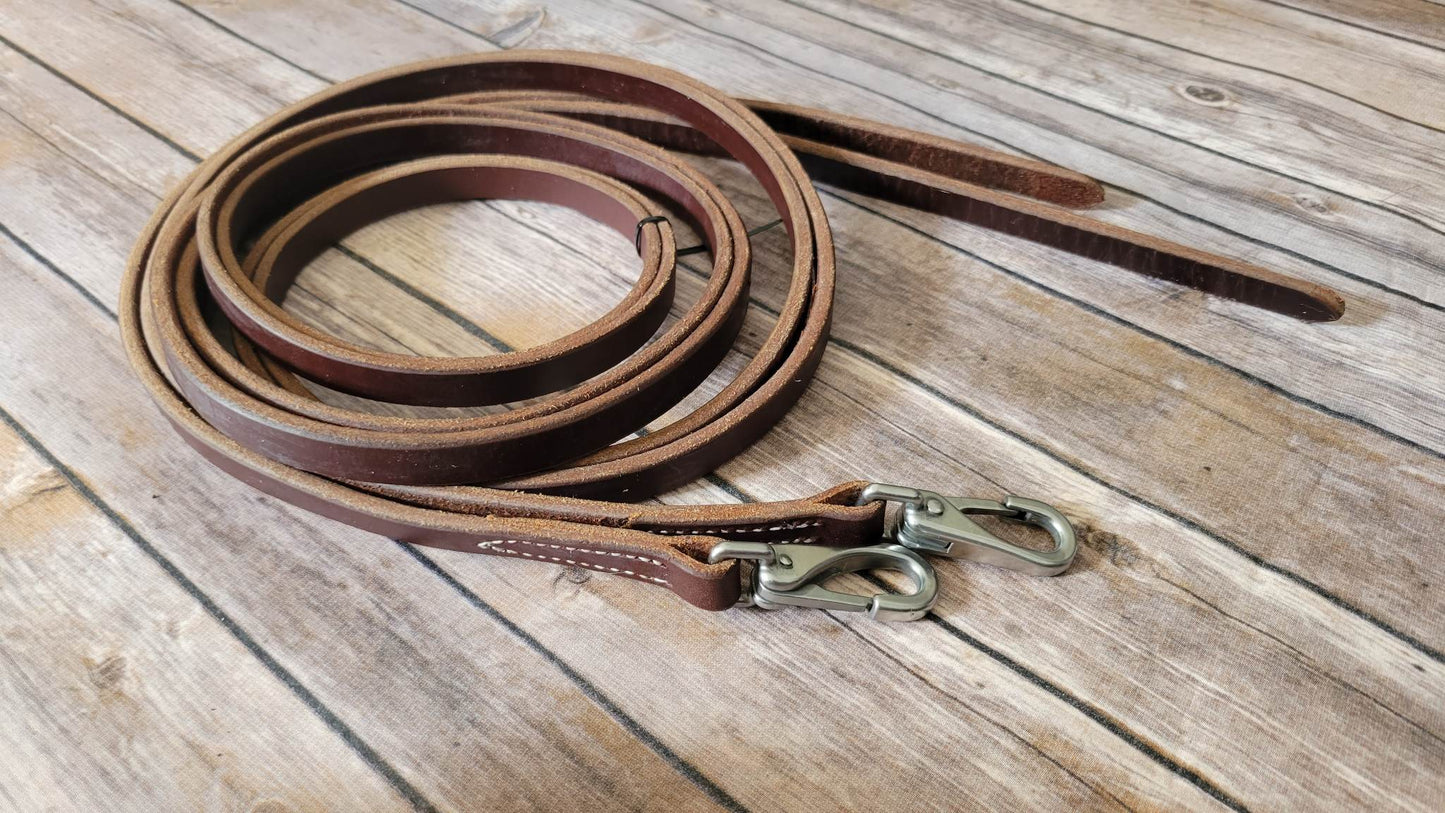 Hot Oiled Herman Oak Snap End Split Reins