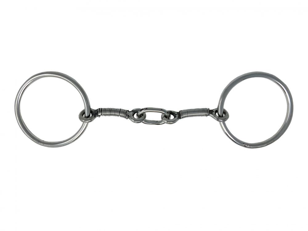 Showman Stainless Steel Wrapped Wire Ring Bit