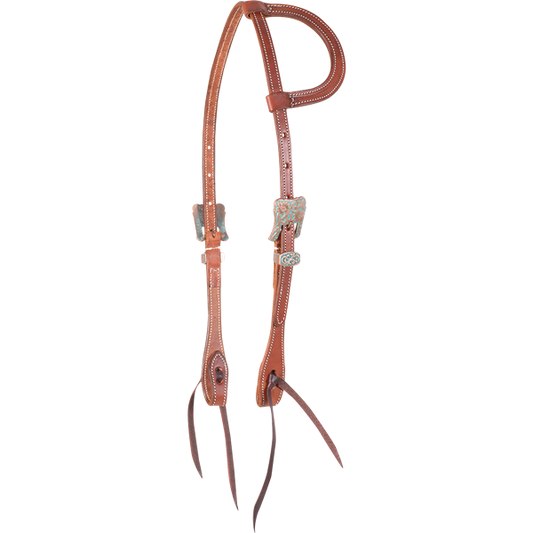 Martin Saddlery Chestnut One Ear Copper Patina Headstall