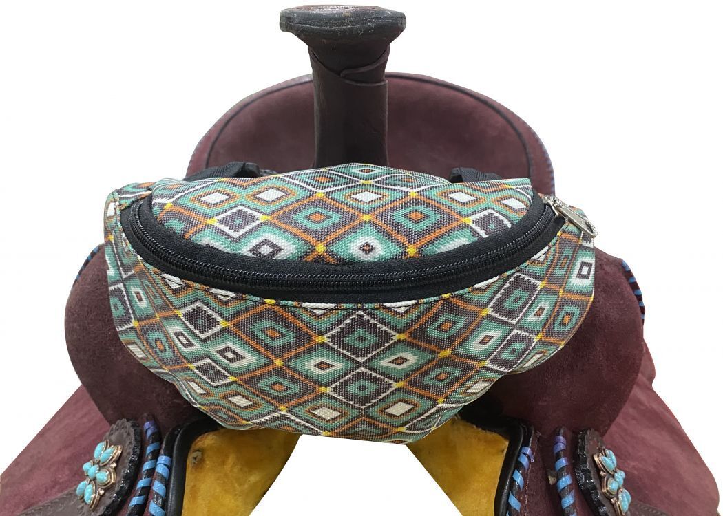 Showman Teal Aztec Pommel Pack