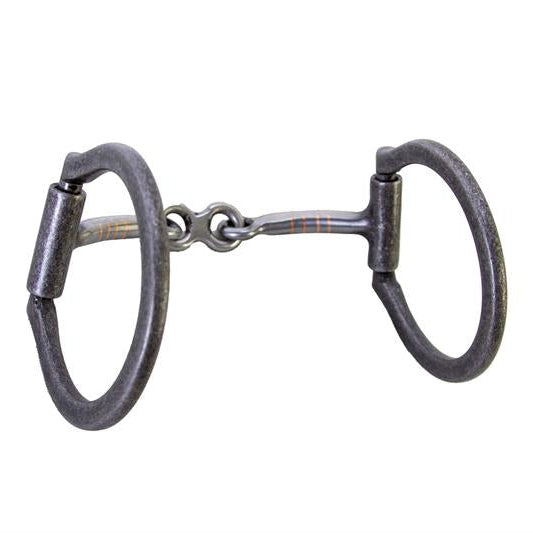 Aged Steel Smooth D-Ring Dog Bone Bit