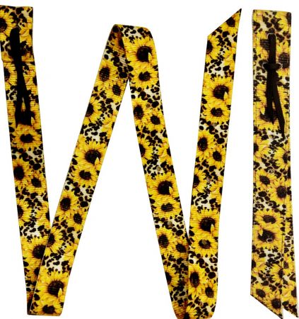 Sunflower & Cheetah Print Nylon Print Tie Strap/Off Billet Set