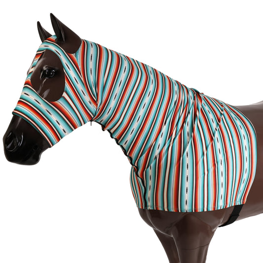 Showman Teal Serape Print Lycra Hood