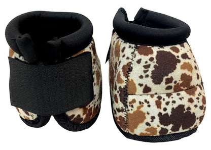 Showman Elite Equine Cow Print Bell Boot