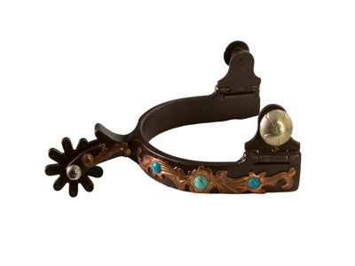 Formay Ladies Copper & Turquoise Stones Spurs