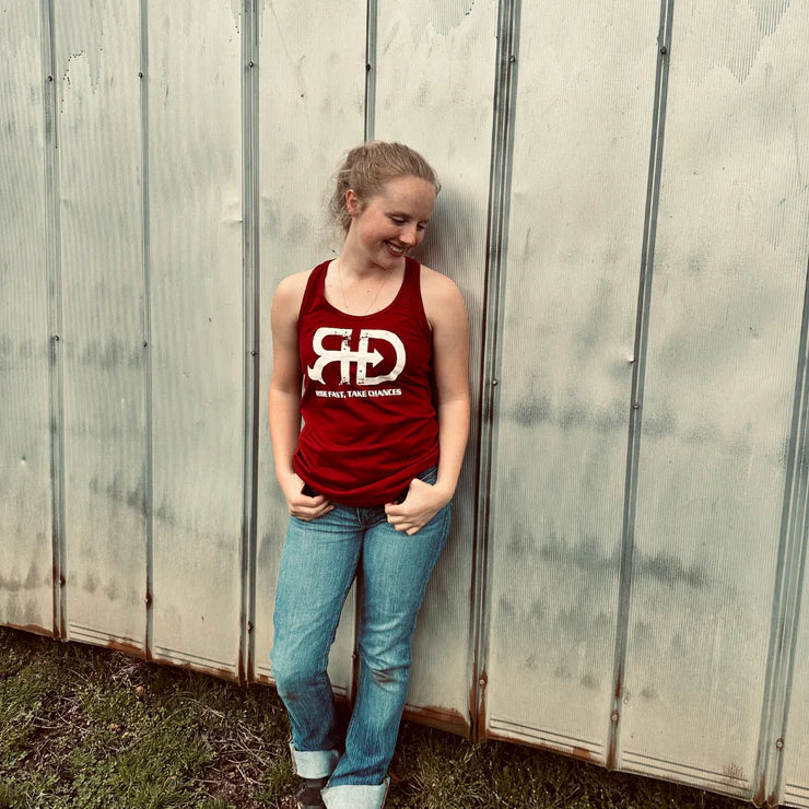 Rocket Donkey Red Cotton Tank Top