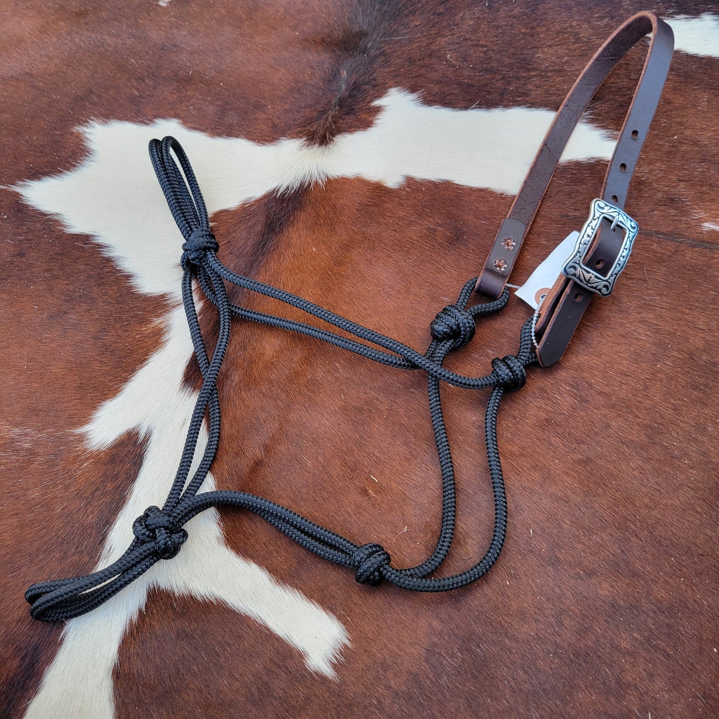 Soft Rope Halter with Leather Crown