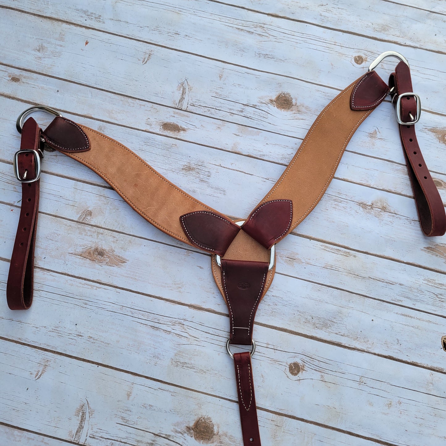 Jerry Beagley 2-Tone Roper Rough Out Breast Collar