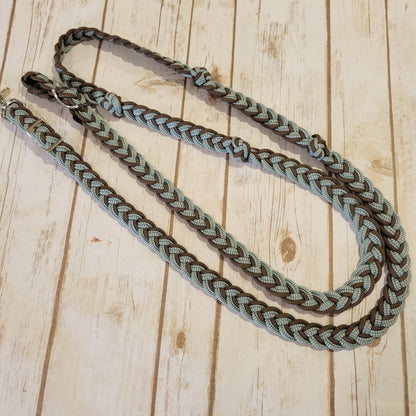 Mint Chocolate Chip Braided Barrel Rein