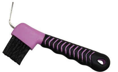 Showman 6" Durable Plastic Hoof Pick With Rubber Grip Handle