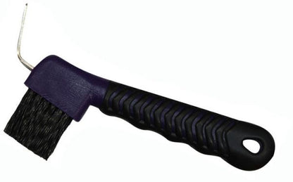 Showman 6" Durable Plastic Hoof Pick With Rubber Grip Handle
