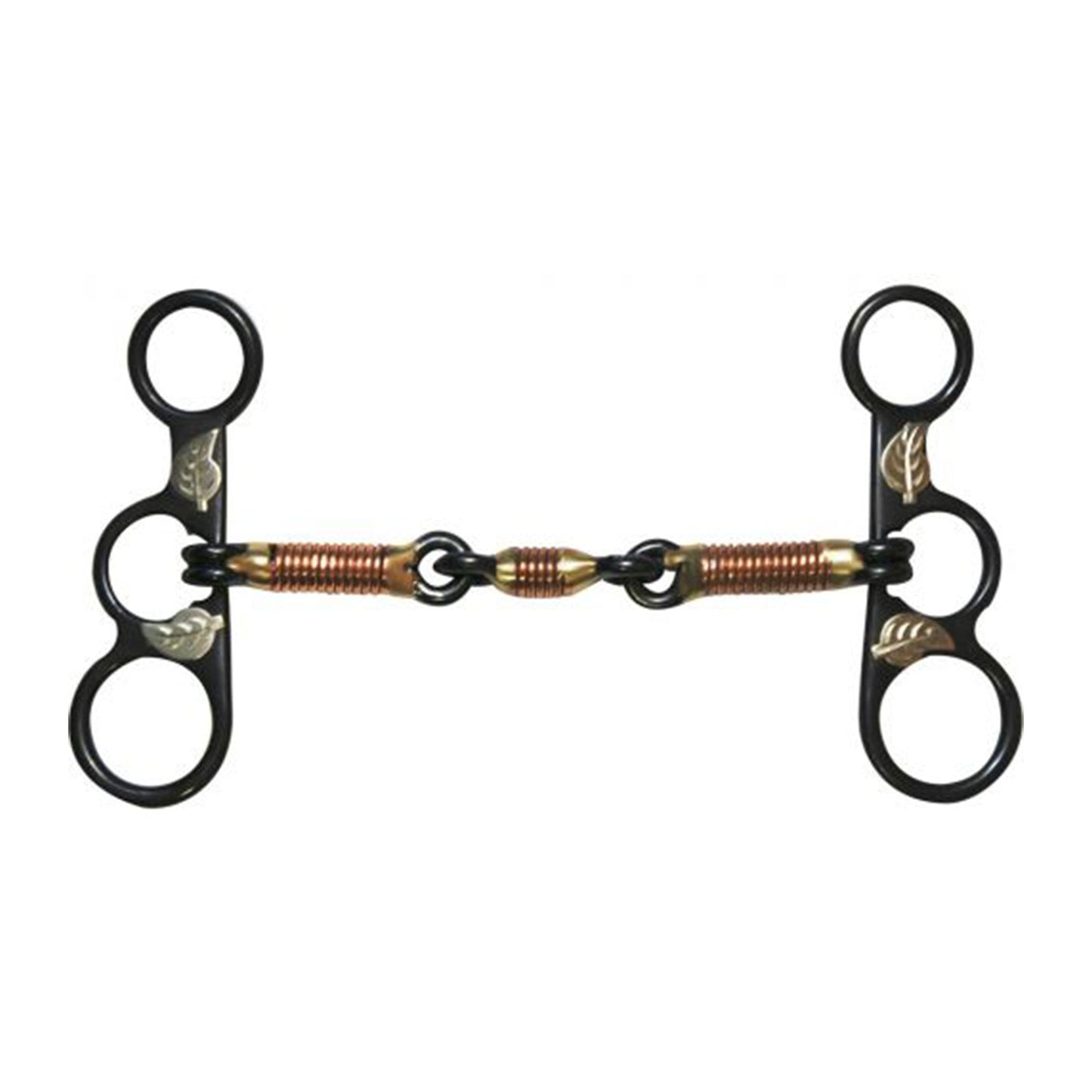 Showman Black Steel Bit w/ Engraved Silver Oak Leaf Cheeks