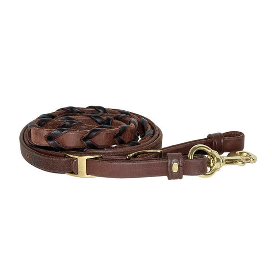 Dutton Hot Oiled Leather Laced Barrel Reins