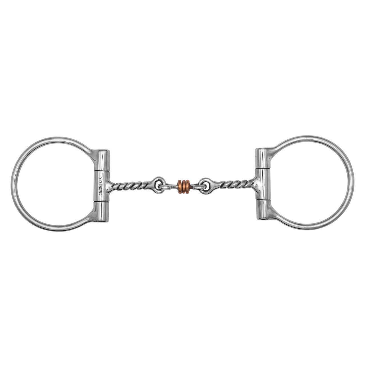 Showman Twisted Mouth D-Ring Bit with Jointed Copper Roller