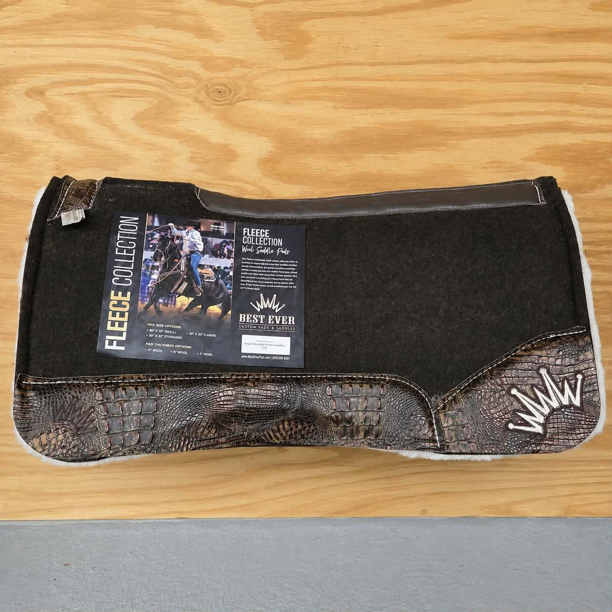 Best Ever OG Wool Fleece Bottom Copper Brown Crocodile All Around Pad