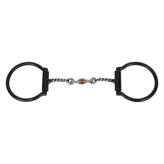 Tyler Black Steel Twisted Dogbone D-Ring Bit