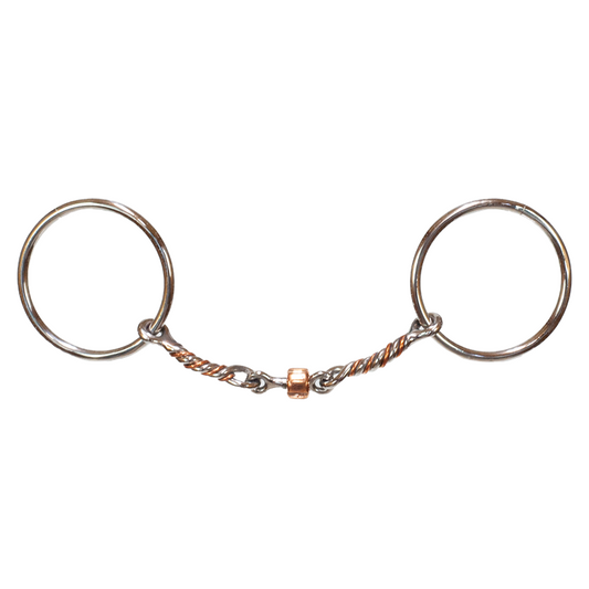 Tyler Copper Twisted Dog Bone O-Ring Snaffle Bit