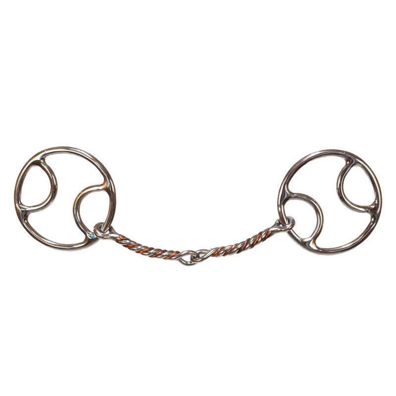 Tyler Copper Twisted Locked O-Ring Snaffle Bit