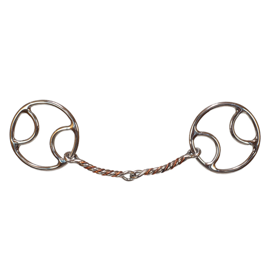 Tyler Copper Twisted Locked O-Ring Snaffle Bit