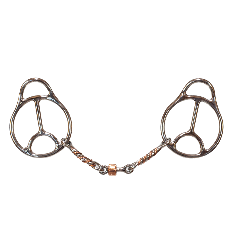 Tyler Copper Twisted Dogbone Fixed Double Ring Bit