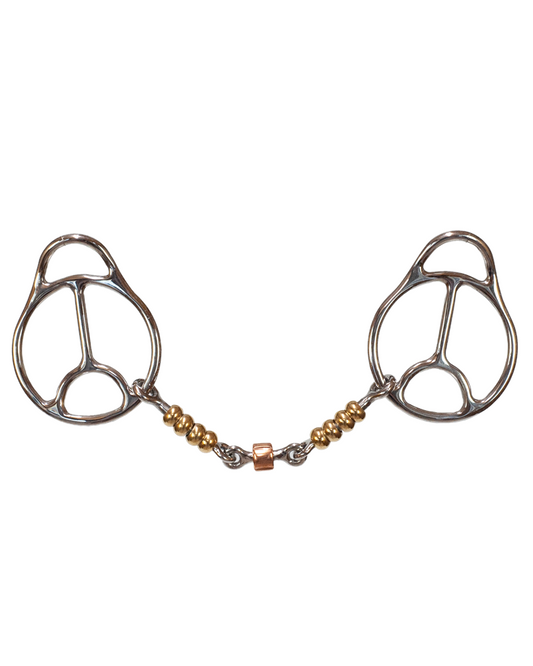 Tyler Copper Beaded Dogbone Fixed Double Ring Bit