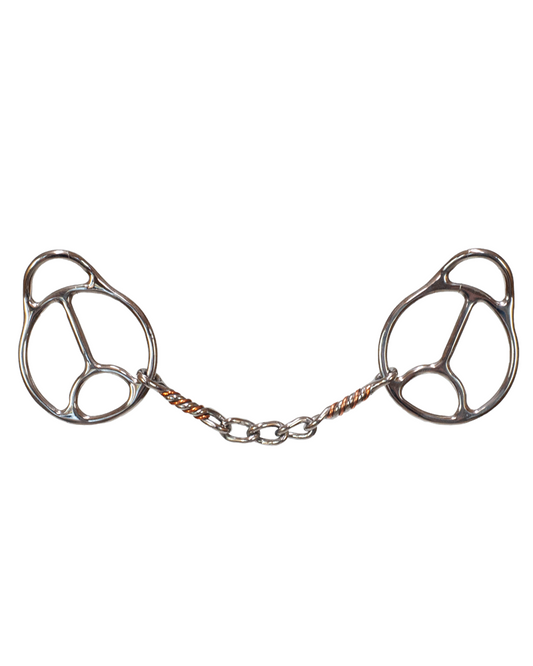 Tyler Twisted Copper Chain Fixed Double Ring Bit