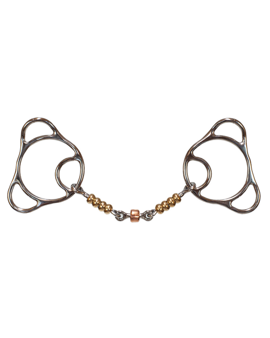 Tyler Copper Beaded Dogbone Fixed Triple Ring Bit